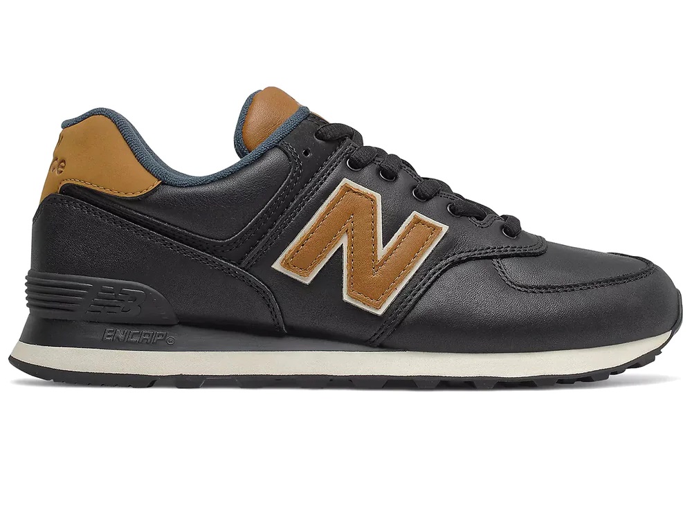 NEW BALANCE U574OMD Nero/Nocciola 100% Pelle